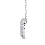 9ct White Gold Lab Diamond Initial D Necklace (1 Ct. Tw.) right