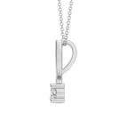 Platinum Minimal Lab Diamond Initial R Necklace (1/5 Ct. Tw.) left
