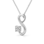 Platinum Minimal Lab Diamond Initial S Necklace (1/5 Ct. Tw.) right