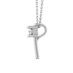 14kt White Gold Minimal Lab Diamond Initial T Necklace (1/5 Ct. Tw.) left