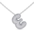 9ct White Gold Lab Diamond Initial E Necklace (1 Ct. Tw.) front image