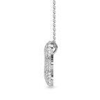 10kt White Gold Lab Diamond Initial F Necklace (1 Ct. Tw.) right
