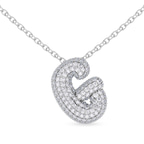 14kt White Gold Lab Diamond Initial G Necklace (1 Ct. Tw.) front image
