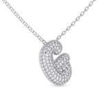 14kt White Gold Lab Diamond Initial G Necklace (1 Ct. Tw.) left