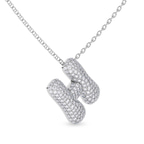 Platinum Lab Diamond Initial H Necklace (1 Ct. Tw.) left