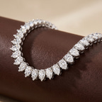 14kt White Gold Bailey Pear Lab Diamond Tennis Necklace (25 Ct. Tw.) color product image one