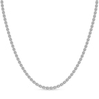 Platinum Lorel Emerald Lab Diamond Tennis Necklace (15 Ct. Tw.) front image