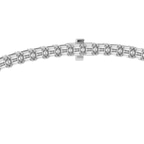 Platinum Lorel Emerald Lab Diamond Tennis Necklace (15 Ct. Tw.) left
