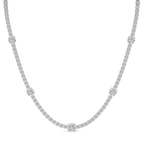 10kt White Gold Solitaire Station Lab Diamond Tennis Necklace (10 Ct. Tw.) front image