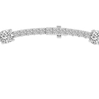 10kt White Gold Solitaire Station Lab Diamond Tennis Necklace (10 Ct. Tw.) left