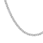 10kt White Gold East West Emerald Elegance Lab Diamond Tennis Necklace (25 Ct. Tw.) right