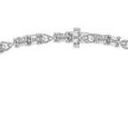 10kt White Gold Multi-Shape Lab Diamond Tennis Necklace (25 Ct. Tw.) left