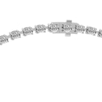 10kt White Gold Oval & Pear Lariat Lab Diamond Tennis Necklace (50 Ct. Tw.) side right image one