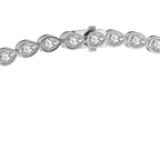 Platinum Infinity Pear Lab Diamond Tennis Necklace (7 Ct. Tw.) side right image one