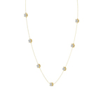 9ct Yellow Gold Heartline Glow Round Lab Diamond Station Fashion Necklace (1/2 Ct. Tw.) side right image one