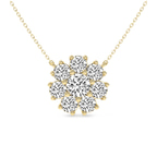 10kt Yellow Gold Roselle Round Lab Diamond Fashion Necklace (5 Ct. Tw.) front image