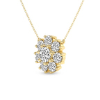 10kt Yellow Gold Roselle Round Lab Diamond Fashion Necklace (5 Ct. Tw.) right