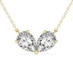 10kt Yellow Gold Everly Pear Lab Diamond Fashion Necklace (2 Ct. Tw.) front image