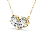 10kt Yellow Gold Everly Pear Lab Diamond Fashion Necklace (2 Ct. Tw.) left
