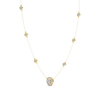 14kt Yellow Gold Lumire Halo Lab Diamond Fashion Necklace (1 Ct. Tw.) side right image one