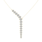10kt Yellow Gold Cascade Lariat Lab Diamond Fashion Necklace (4 Ct. Tw.) front image