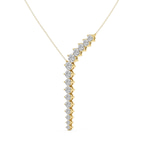 10kt Yellow Gold Cascade Lariat Lab Diamond Fashion Necklace (4 Ct. Tw.) right