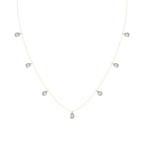 10kt Yellow Gold Lace of Love Pear Lab Diamond Station Fashion Necklace (2 Ct. Tw.) front image