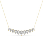 14kt Yellow Gold Crescent Graduating Pear Lab Diamond Fashion Necklace (1 Ct. Tw.) front image