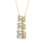 14ct Yellow Gold Harmony Emerald Lab Diamond Fashion Necklace (1/2 Ct. Tw.) side right image one