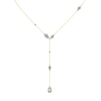 9ct Yellow Gold Promise Chain Lariat Lab Diamond Fashion Necklace (1/2 Ct. Tw.) front image