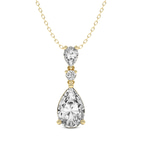 9ct Yellow Gold Moonlit Dangle Lab Diamond Fashion Necklace (1 Ct. Tw.) front image