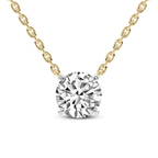 14kt Yellow Gold Lluvia Round Lab Diamond Solitaire Necklace (2 Ct. Tw.) front image