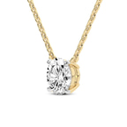 14kt Yellow Gold Lluvia Round Lab Diamond Solitaire Necklace (2 Ct. Tw.) side right image one