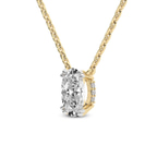 14kt Yellow Gold Ethereal Oval Lab Diamond Solitaire Necklace (1/2 Ct. Tw.) left