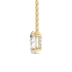 14kt Yellow Gold Ethereal Oval Lab Diamond Solitaire Necklace (1/2 Ct. Tw.) right
