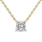 9ct Yellow Gold Zenobia Princess Lab Diamond Solitaire Necklace (3 Ct. Tw.) front image