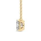 9ct Yellow Gold Zenobia Princess Lab Diamond Solitaire Necklace (3 Ct. Tw.) right