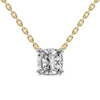 10kt Yellow Gold Bianca Cushion Lab Diamond Solitaire Necklace (6 Ct. Tw.) front image