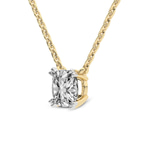 10kt Yellow Gold Bianca Cushion Lab Diamond Solitaire Necklace (6 Ct. Tw.) left