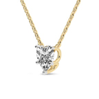 9ct Yellow Gold Amalia Heart Lab Diamond Solitaire Necklace (4 Ct. Tw.) side right image one
