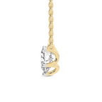 9ct Yellow Gold Amalia Heart Lab Diamond Solitaire Necklace (4 Ct. Tw.) standing product image one