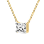 9ct Yellow Gold Savannah Radiant Lab Diamond Solitaire Necklace (1 Ct. Tw.) left
