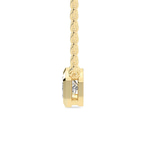 10kt Yellow Gold Aubree Emerald Bezel Lab Diamond Solitaire Necklace (3 Ct. Tw.) standing product image one