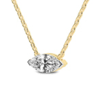 14kt Yellow Gold Christina Marquise Lab Diamond Solitaire Necklace (2 Ct. Tw.) side right image one