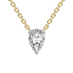 9ct Yellow Gold Fiona Pear Lab Diamond Solitaire Necklace (1/2 Ct. Tw.) front image