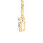 9ct Yellow Gold Fiona Pear Lab Diamond Solitaire Necklace (1/2 Ct. Tw.) standing product image one