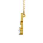 10kt Yellow Gold Minimal Lab Diamond Initial H Necklace (1/5 Ct. Tw.) left
