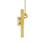 10kt Yellow Gold Minimal Lab Diamond Initial P Necklace (1/5 Ct. Tw.) left