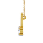 14kt Yellow Gold Minimal Lab Diamond Initial Q Necklace (1/5 Ct. Tw.) left