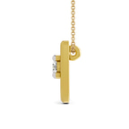 10kt Yellow Gold Minimal Lab Diamond Initial W Necklace (1/5 Ct. Tw.) left